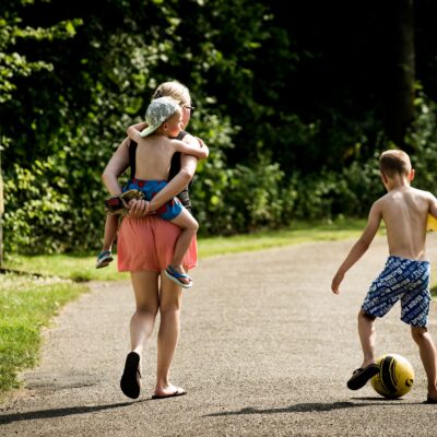 Op weg naar het zwembad